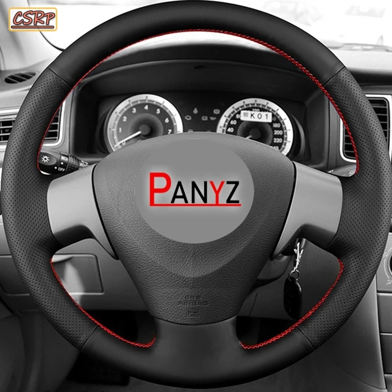 Black Microfiber Leather Hand-stitched Car Steering Wheel Cover For Toyota Corolla Matrix 2009-2013 Auris Car Accessories