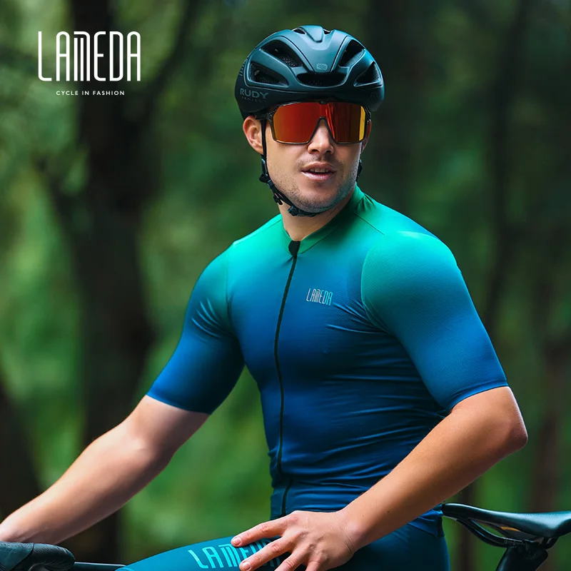 Lameda Men Cycling Short Sleeve Summer Breathable Maillot Ciclismo Hombre Cycling Clothing Men Cycling Clothing Mensummer