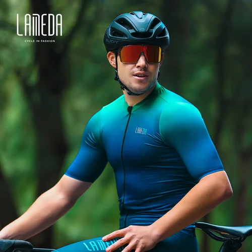 Imagen 2 del producto Lameda hombres Ciclismo manga corta verano transpirable Maillot Ciclismo Hombre Ciclismo ropa hombres Ciclismo ropa Mensummer