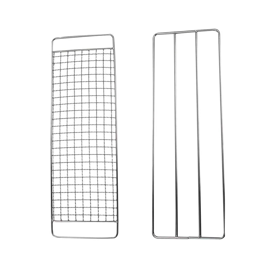 

1 Set Stainless Steel Barbecue Grill Rack Cooking Pot Holder Outdoor Balcony Garden Bbq Stand Portable Mesh Rack Camping Picnic
