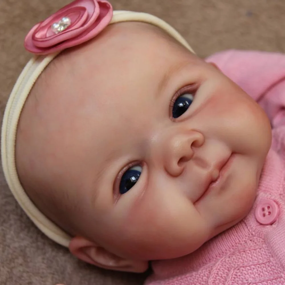 MRB 19 inch Vinyl Reborn Doll Kit Juliette Lifelike Unfinished Unpainted Mold Fresh Color Blank Vinyl Doll Kit with Cloth Body