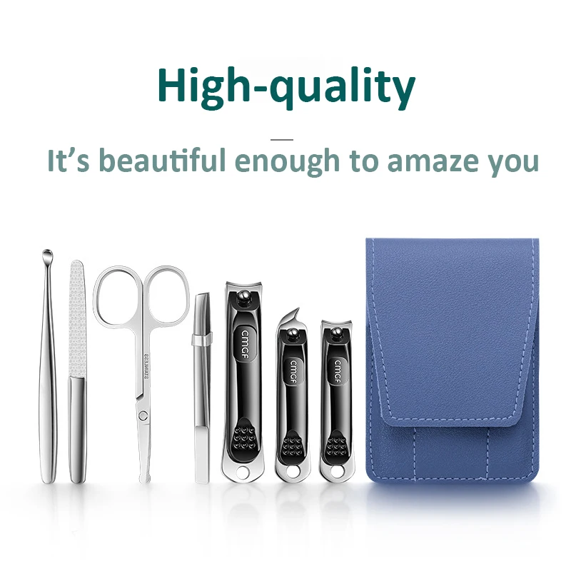 

High-quality Portable Manicure Sets Stainless Steel Pedicure Kits With PU Leather Cover Personal Care Tools for Gift