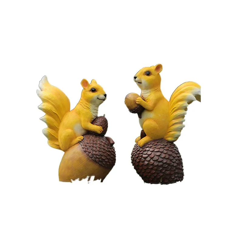 

Outdoor simulation squirrel sculpture garden villa kindergarten courtyard, fiberglass animal landscape