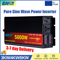 EASUN Pure Sine Wave Inverter 12/24V  220V 5000W 4000W 3000W Car Power Solar Inverter 12/24V DC to AC 220V Converter Transformer