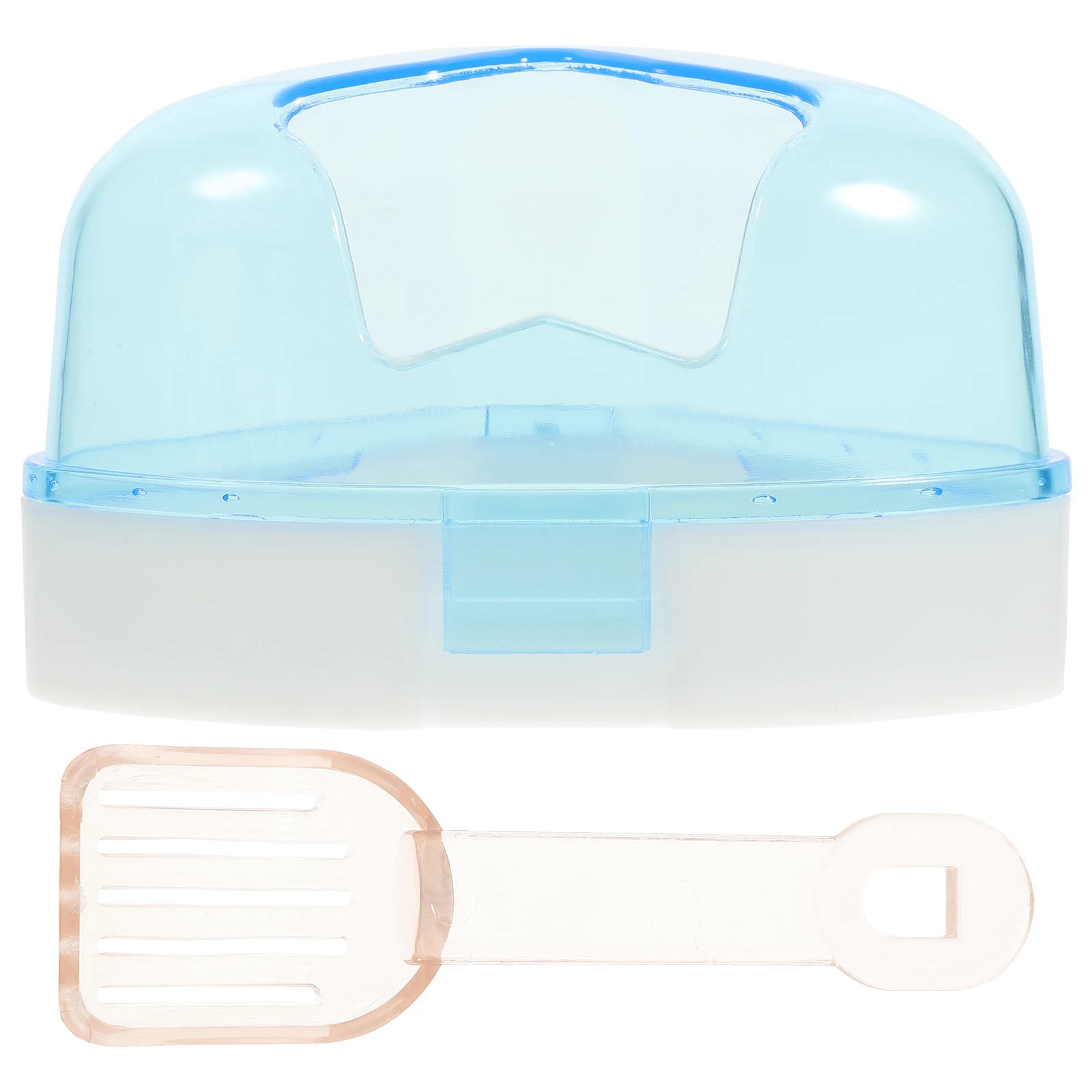 

Five-Pointed Star Hamster Bathtub Blue Compact Plastic Pet Sand Bath Tub Lightweight Anti-Slip Small Animal Bathroom Pets