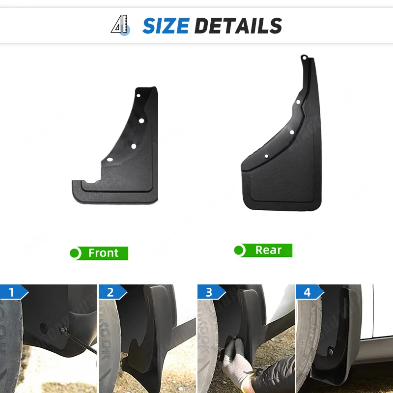 Car Mud Flaps For  Ford Bronco Sport 2021 2022-2023  Mudflaps Splash Guards Mud Flap Mudguards