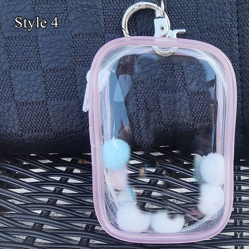 1Pcs Transparent Mystery Storage Box Keychain Pouch Bags Organizer Boxes Cute Wallet Thicken Toy Doll Gifts Bag Dustproof Case