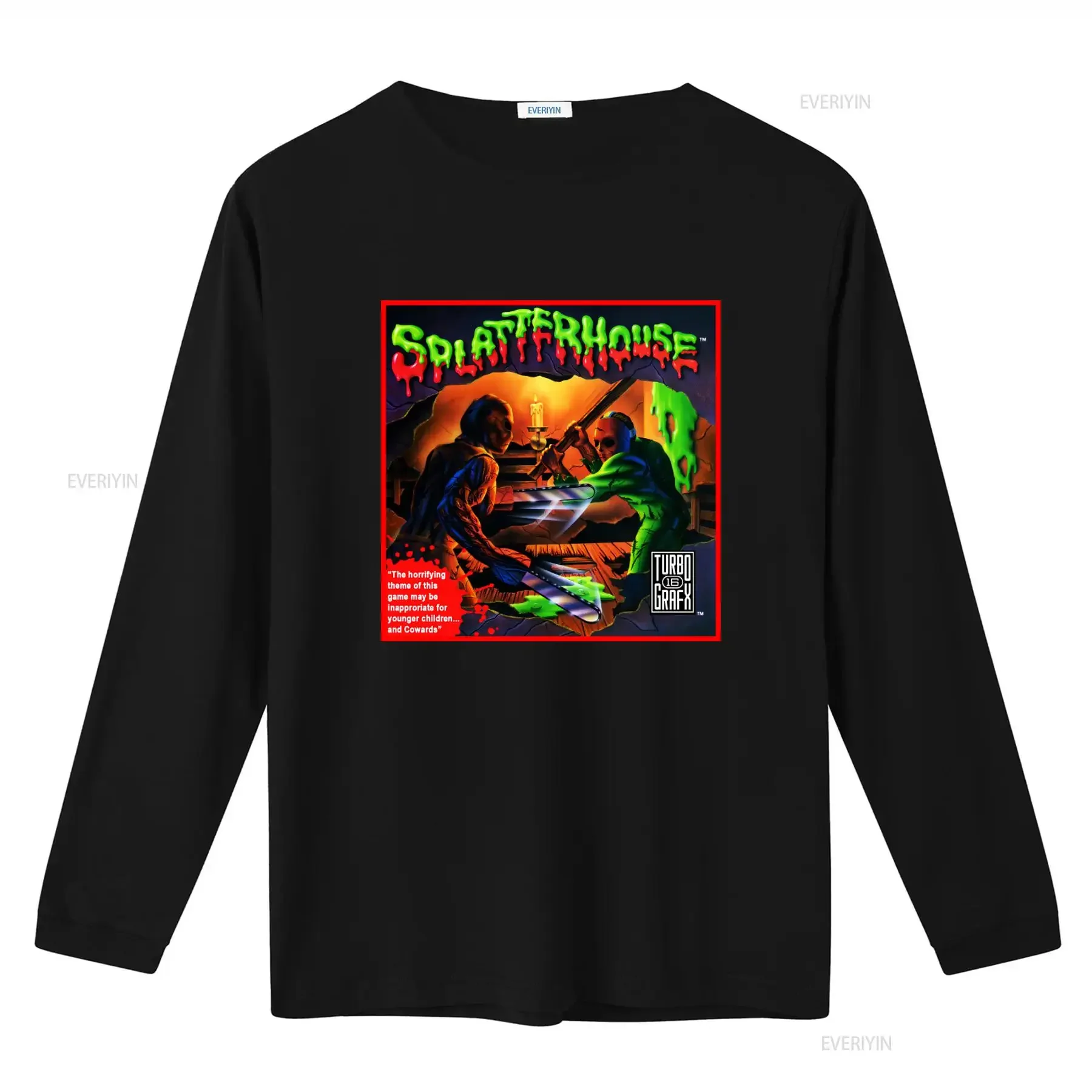 NEW Splatterhouse Turbografx 16 Retro Box Design Horror Game T Shirt for Men and Women in Various Sizes vintage Washed Unisex