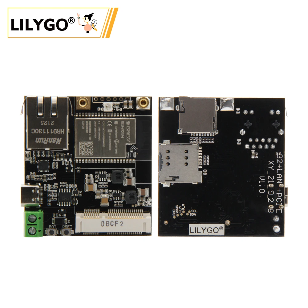 LILYGO ®   TTGO T-Internet-COM ESP32 Wifi płyta Bluetooth dla modułu T-PCIE Ethernet IOT z gniazdem karty SIM TF złącze typu C