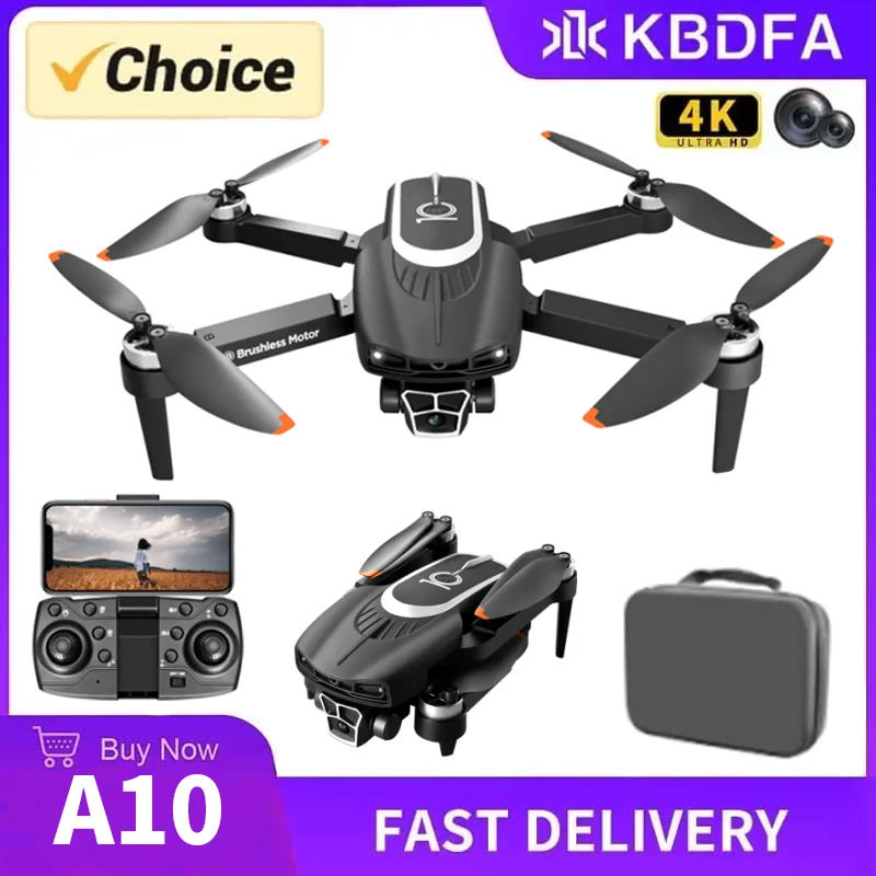 KBDFA A10 프로 드론, 전문 듀얼 HD 카메라, 항공 사진, FPV 헬리콥터, 장애물 회피, 접이식 RC 쿼드콥터 장난감 