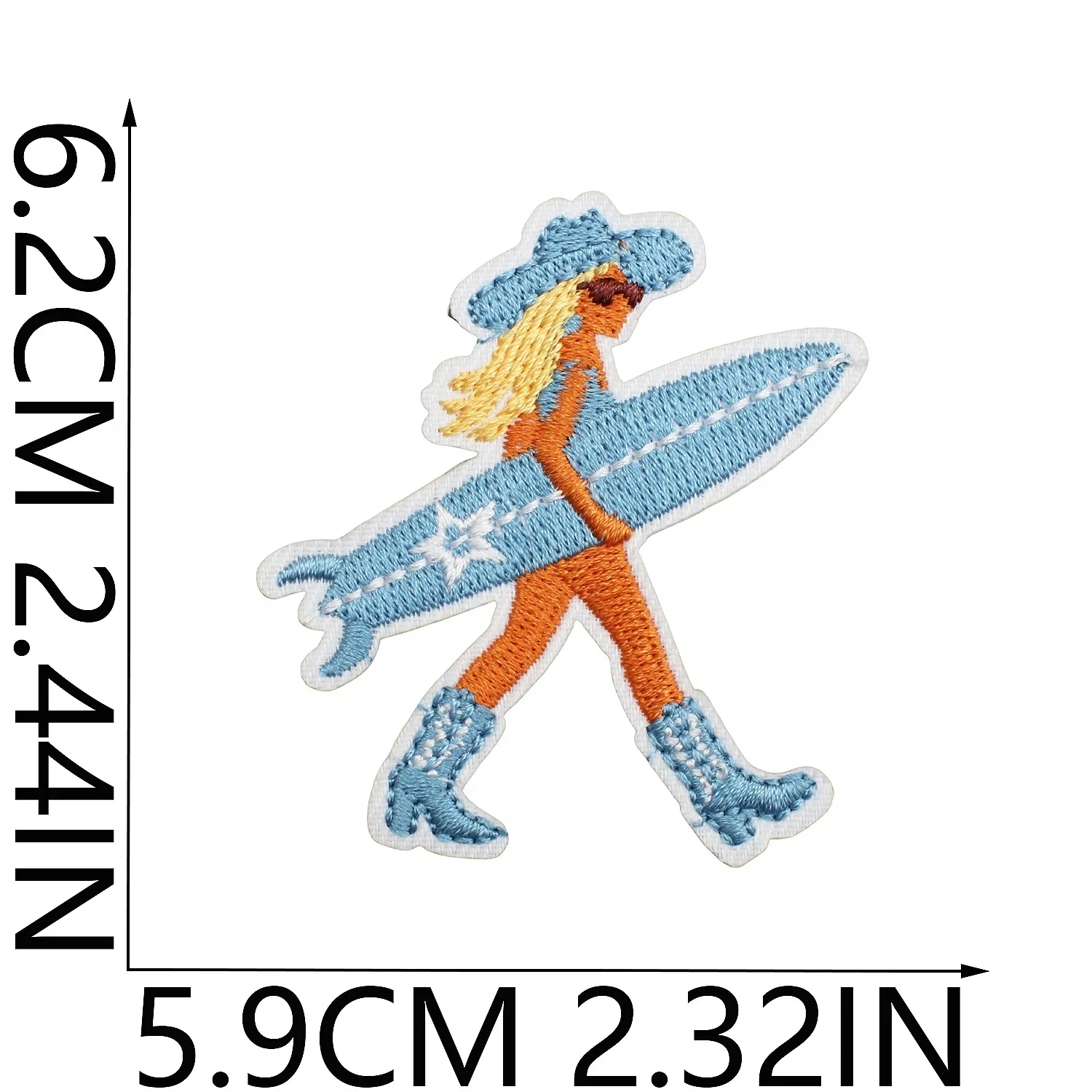 Coastal Cowgirl Themed Embroidered Iron on Patch Sea Wave Crab Shell Conch Appliques for Clothing DIY Fashion Girl Surfing Badge