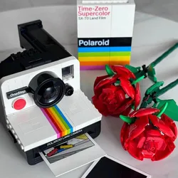 New product Polaroid Lai Lai 21345 Retro Camera Assembling Building Blocks Boys and girls Birthday Valentine's Day Gift Toys