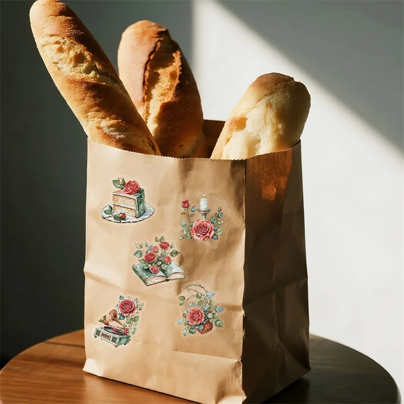 56 قطعة من ملصقات الحيوانات الأليفة الوردية العتيقة، ديكور لاصق ملون جمالي، لوازم مكتبية ذاتية الصنع للأطفال