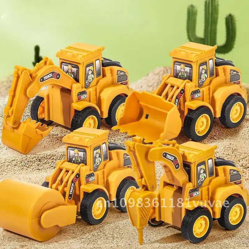 

Educational Construction Vehicle Model Toy for Kids - Inertial Car Press Sliding Excavator Bulldozer Engineering Vehicle