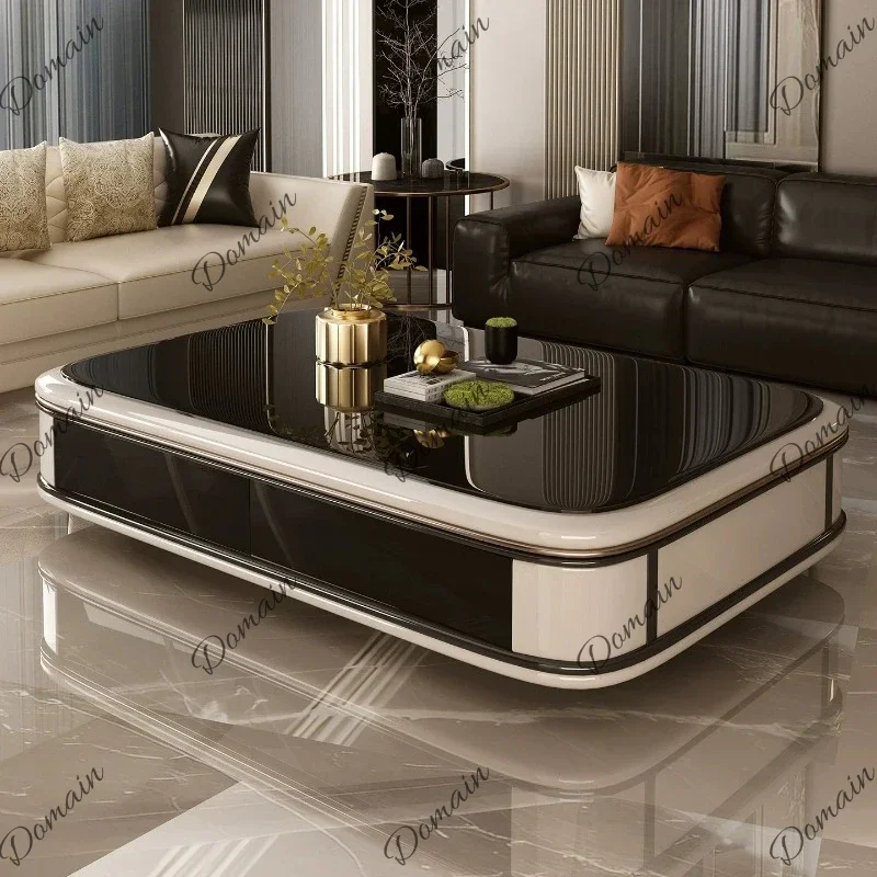 XX 150x80x45cm Light Luxury Italian Style Big Modern Minimalist Baking Paint Coffee Table Side Tables Pliante Living Room Furnit