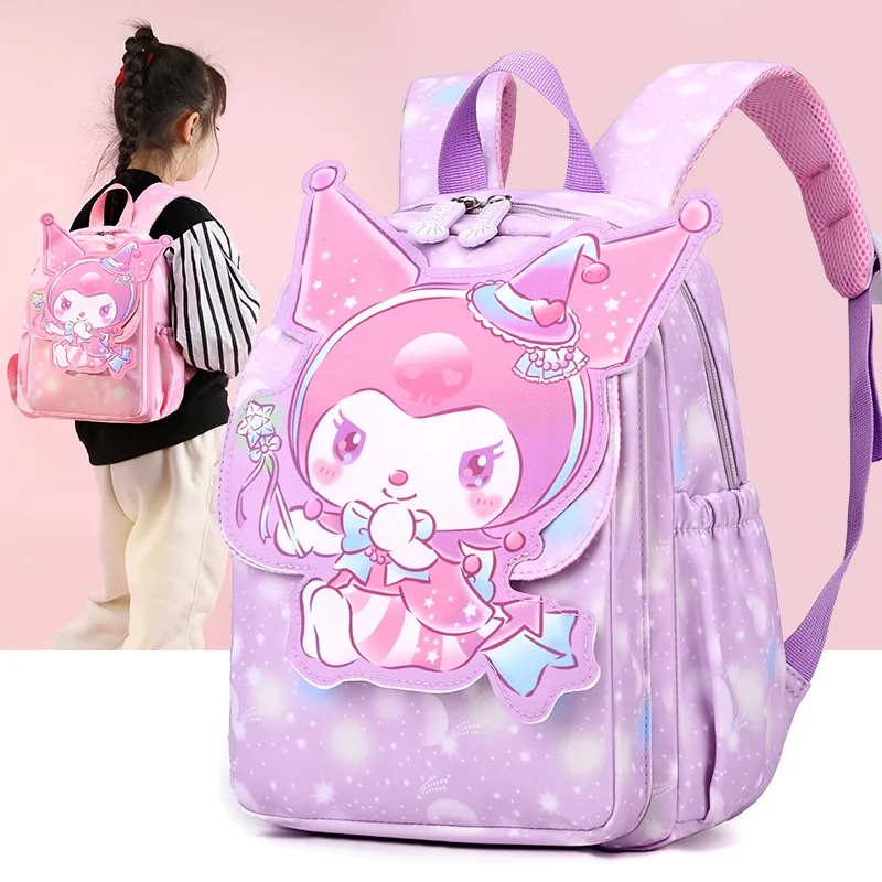 Sanrio Kids Schoolbag Hello Kitty Kuromi Cinnamoroll Boys Girls Kindergarten Leisure Versatile Backpack Travel School Bags Gift