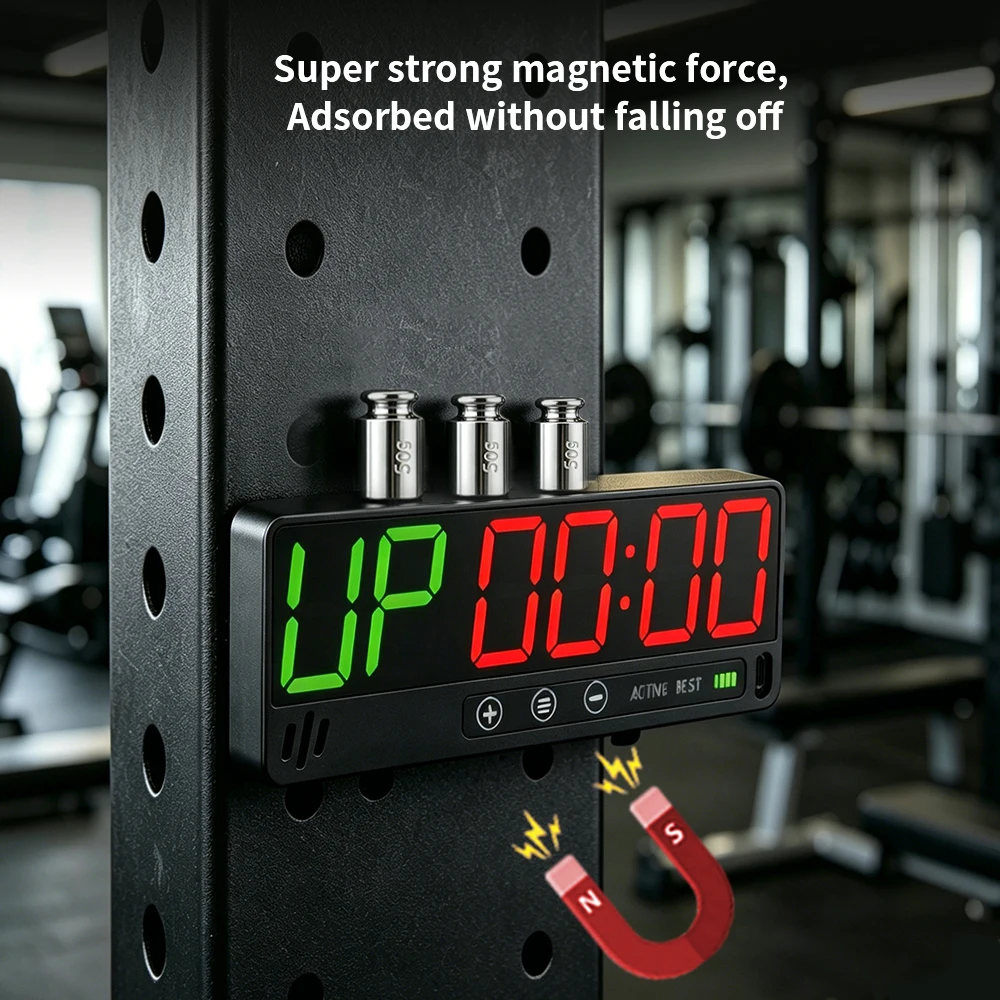 CP28A Portable Bluetooth Workout Timer USB-C Rechargeable Battery & Magnetic Mount for Gym and Interval Training