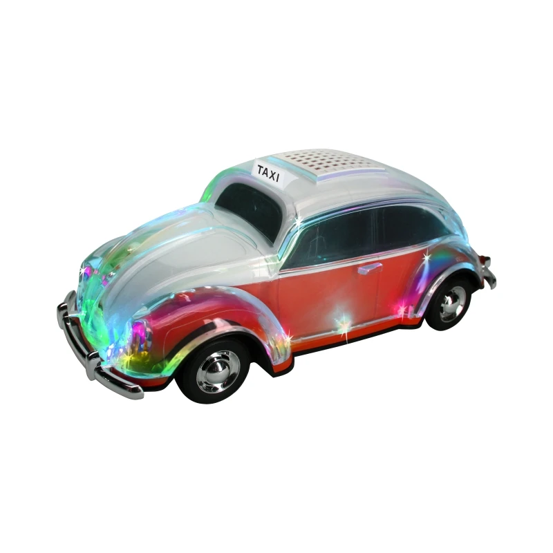 EONKO WS-1937BT 자동차 모양 크리스탈 택시 블루투스 스피커, TF USB FM AUX 핸즈프리 LED 라이트, 오토다인 충전식 배터리 포함