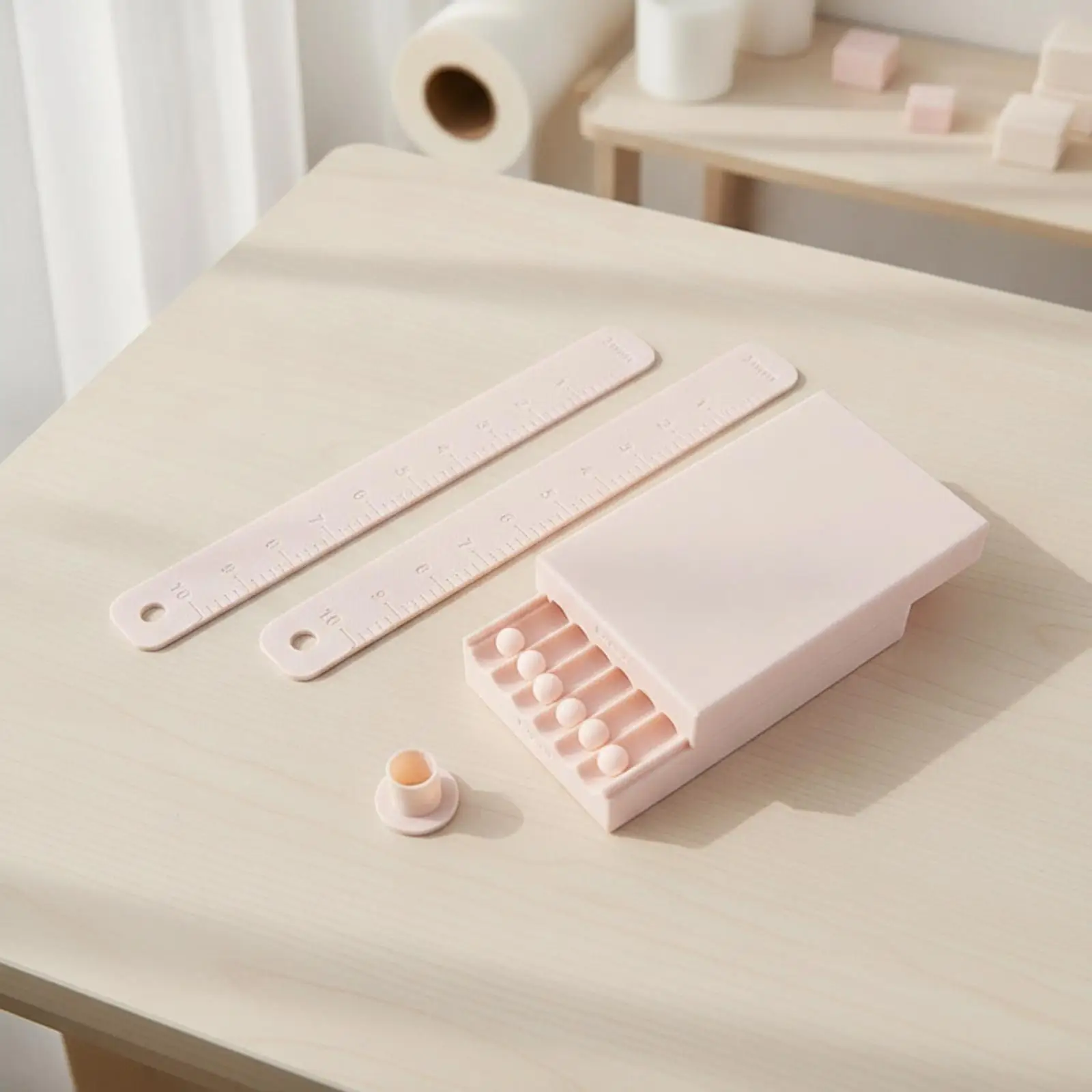 Clay Bead Maker with Thickness Rulers Long-Lasting Soft Clay Ball Forming Tool Beginner-Friendly Practical for Jewelry Makers