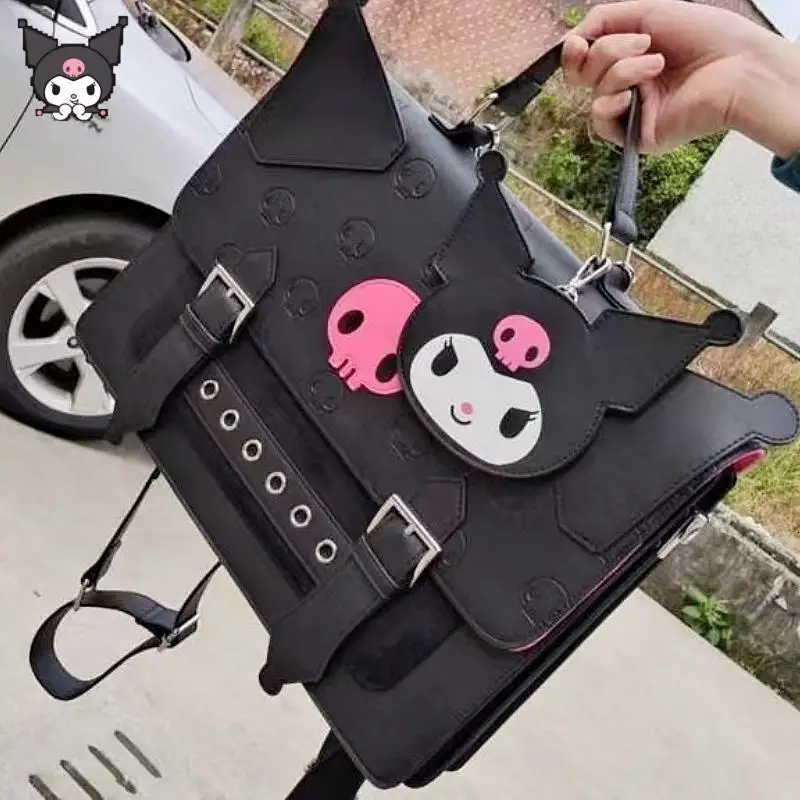 Sanrio New Kuromi Academy Style Large Capacity Crossbody Bag Y2k Jk Backpack Women Japanese Style Shoulder Bags Trend Handbag