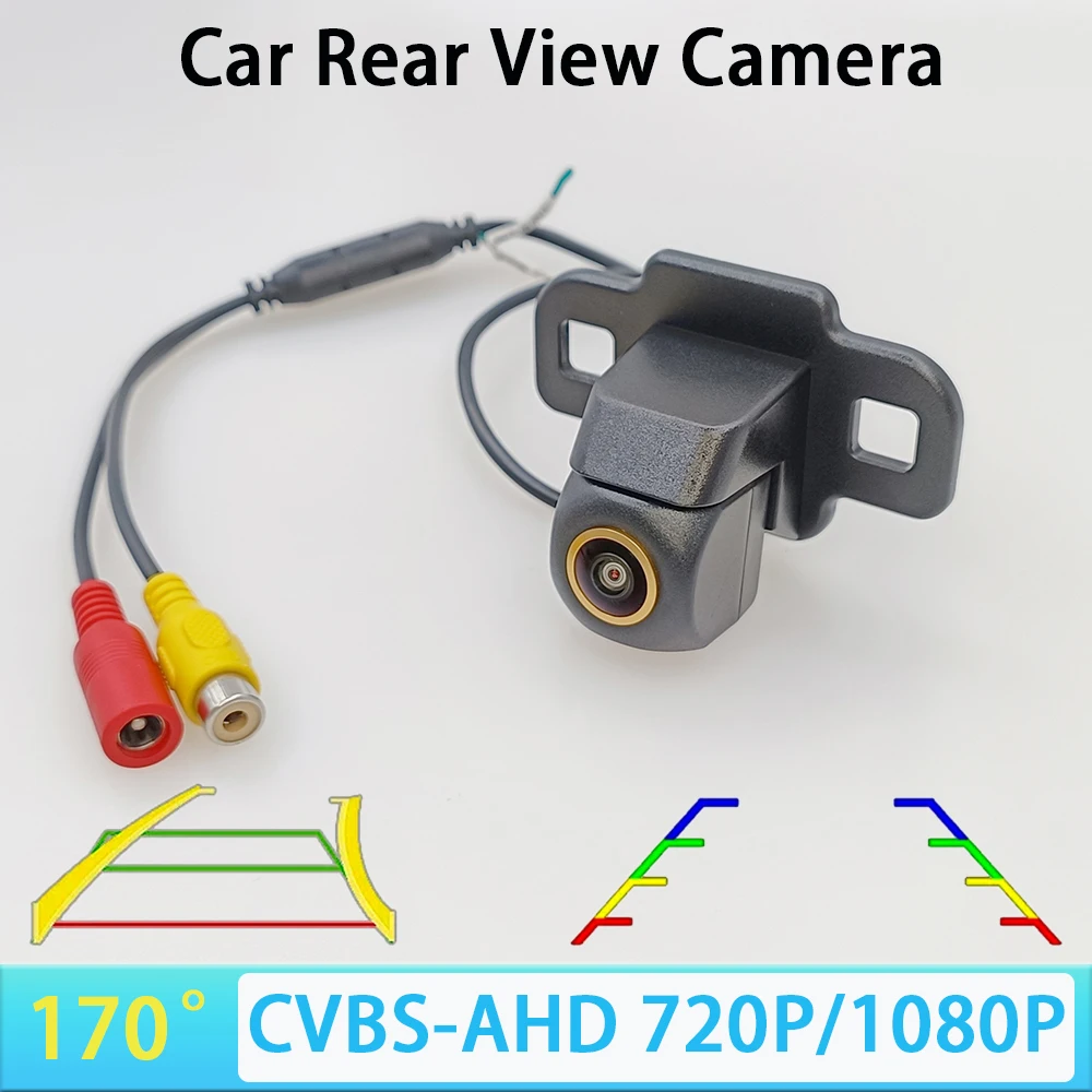 170 Degree AHD 1080P CVBS Car Rear View Reverse Backup Camera For Toyota RAV4 Wildlander 2019-2024 Car Trajectory/Ruler