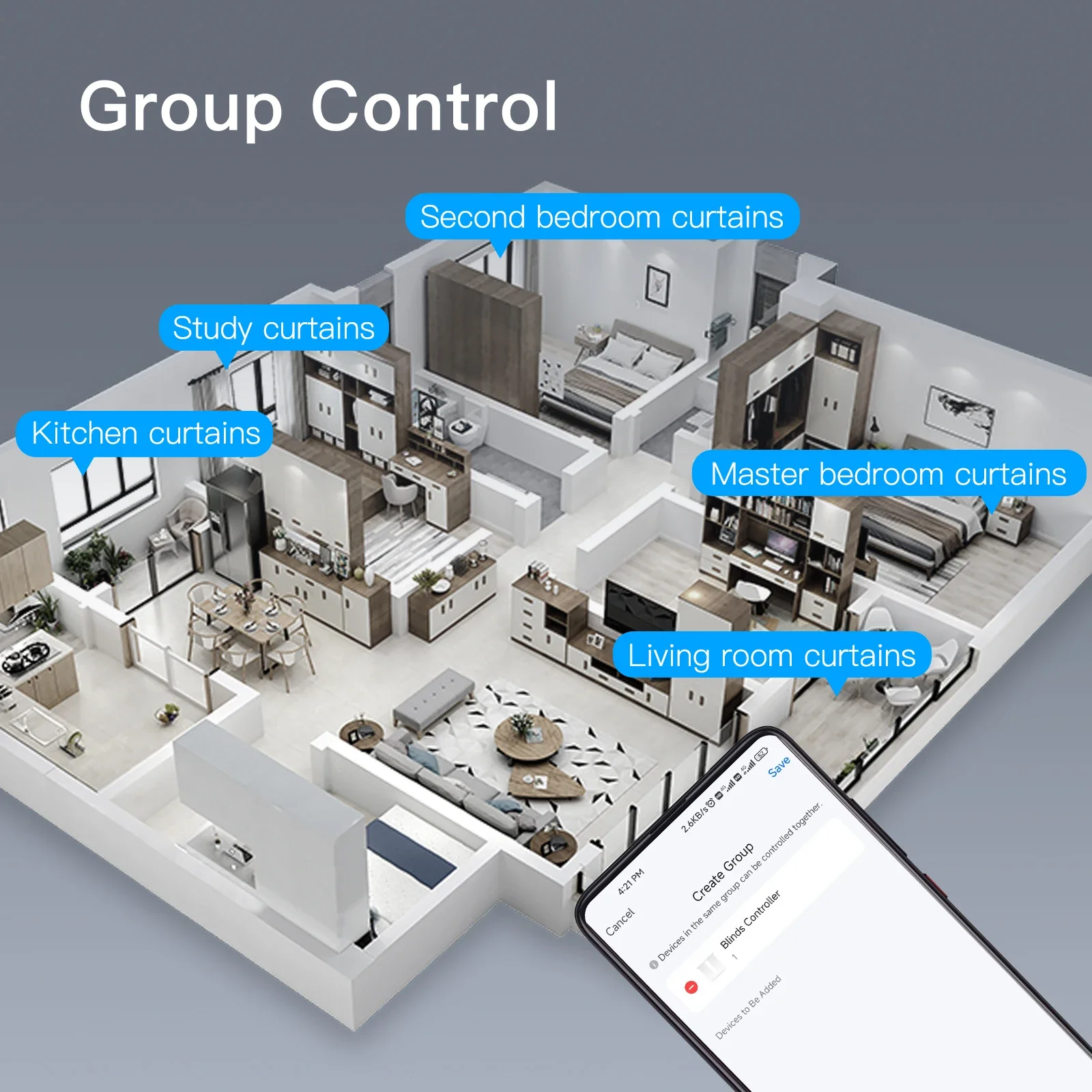 MOES – Kit de moteur intelligent WiFi Tuya, stores roulants à chaîne électrique, ombrage, commande à distance RF, application Smart Life via