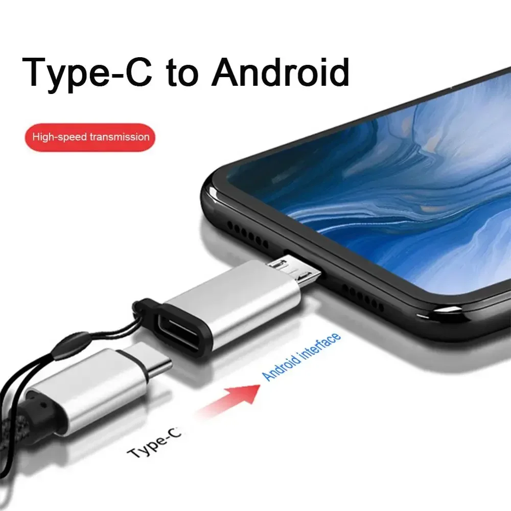 Переходник с Micro USB на USB C для быстрой зарядки, 480 Мбит/с