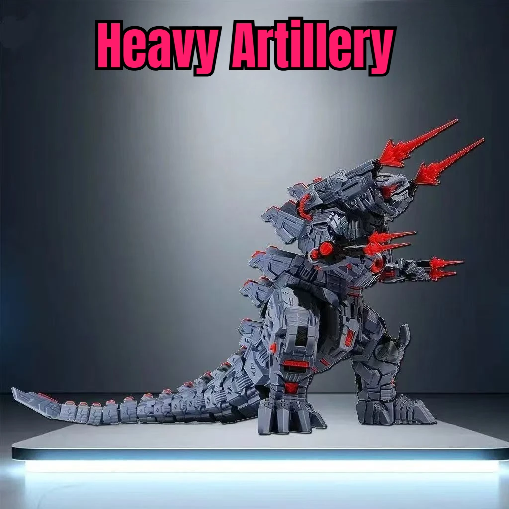 3D Printed Mechanical Godzilla 2.0 Version Finished Assembled Toy, Fully Articulated Joints Collectible Model, Gift For Boys - view 3