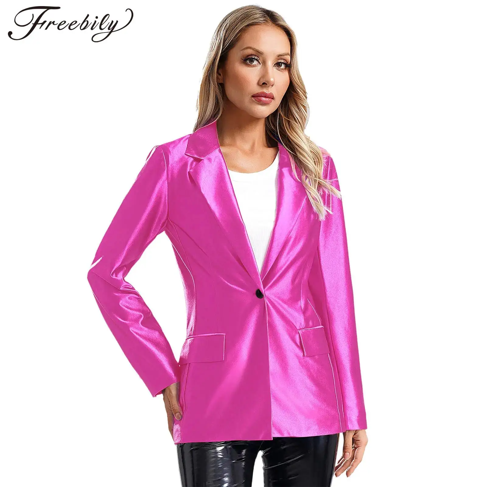 

OL Lady Blzaer for Women Fashion Coats Formal Jacket Long Sleeve Blazers Coat Outerwear for Street Work Office Commuting Clothes