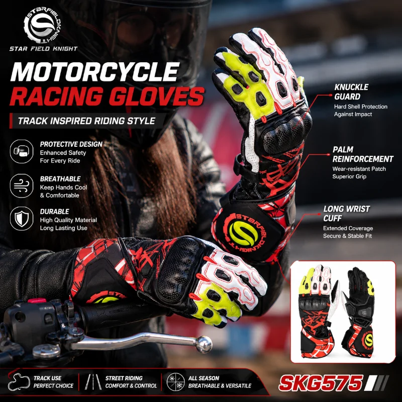 Star Knight Motorcycle Competitive Riding Gloves Track Locomotive Special Four Seasons Universal Breathable Protection SKG575