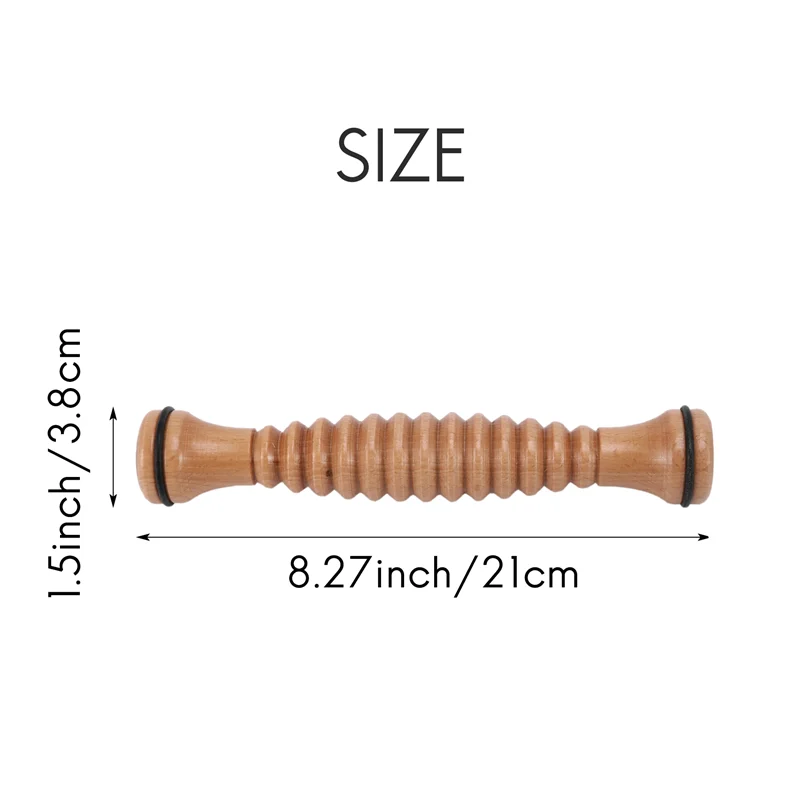 Him-balete massageador de pés, modelador de peito do pé, rolo de madeira para pés, redutor de pressão de relaxamento, sólido