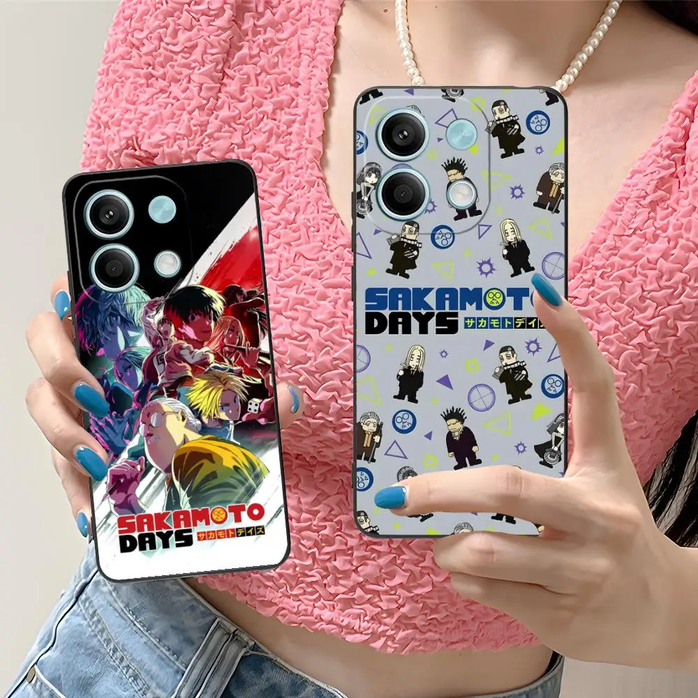 Sakamoto Days حافظة هاتف محمول لهاتف Xiaomi Redmi Note 14 13 12 11 S Pro Plus 4G 5G غطاء طباعة ملون هاتف ذكي جميل #3