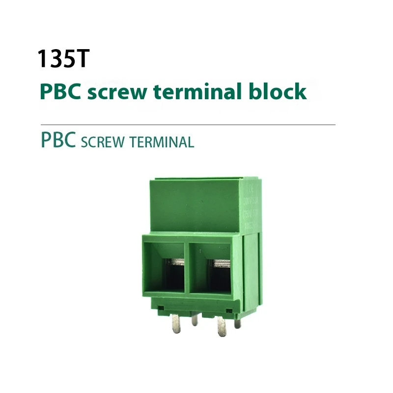 10Pcs Screw Type PCB Terminal Block 135T-10.16mm Copper Block Can Be Spliced with 2-24P High Current