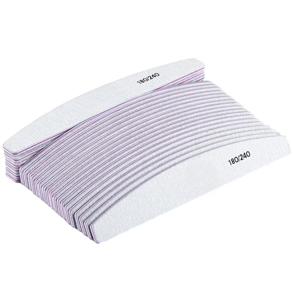 10 ピース/ロット 80/100/150/180/240 グリットリマストリマーライムネイルアート Ongle マニキュアツール爪やすりバッファ両面爪やすりバッファ