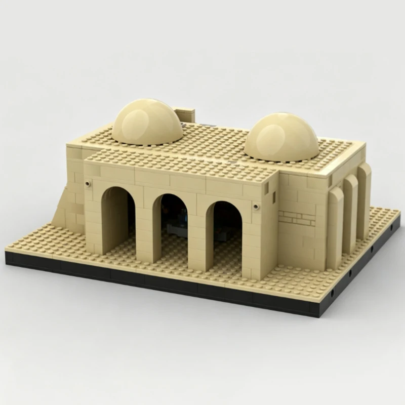 City Street View Model MOC Building Bricks Desert Architecture Modular Technology Children Holiday Gifts Assemble Toys Suit