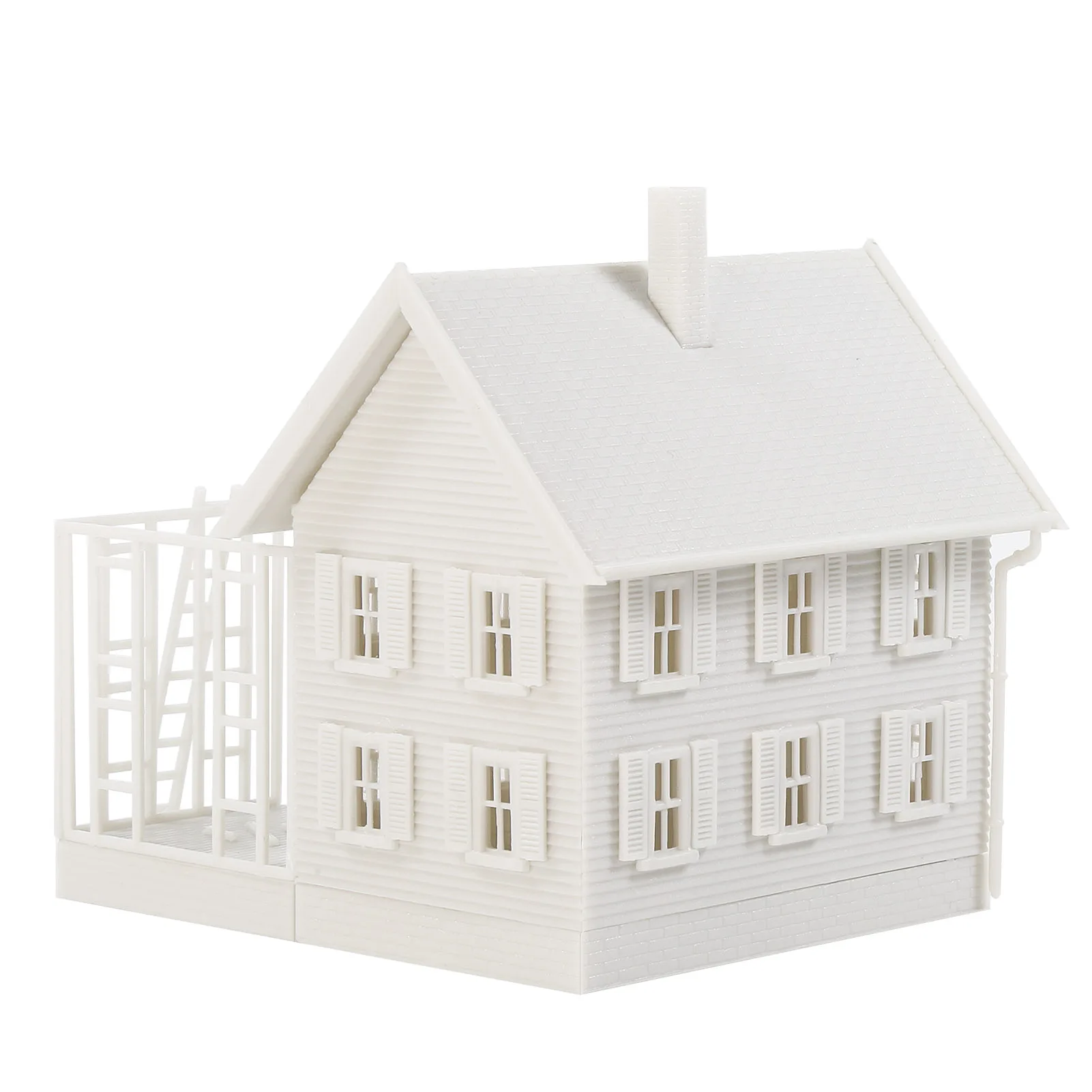 Evemodel N Scala 1:160 Kit casa decorata modello a due piani smontato non verniciato JZN5881JJ
