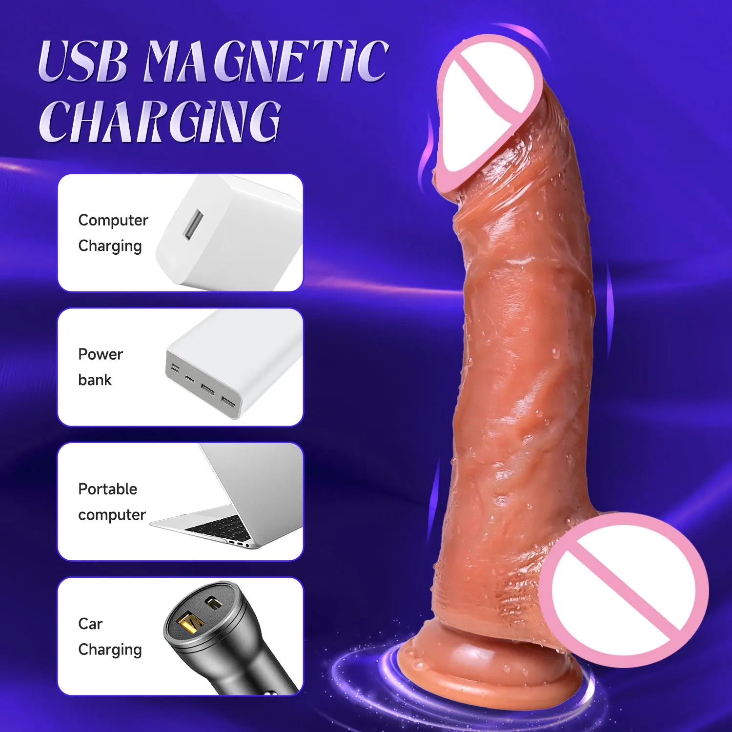 Erotic Dildo Telescopic Vibrator Female Vagina Penetration Realistic Large Penis Anal Plug With Female Sex Toys Heated Thruster