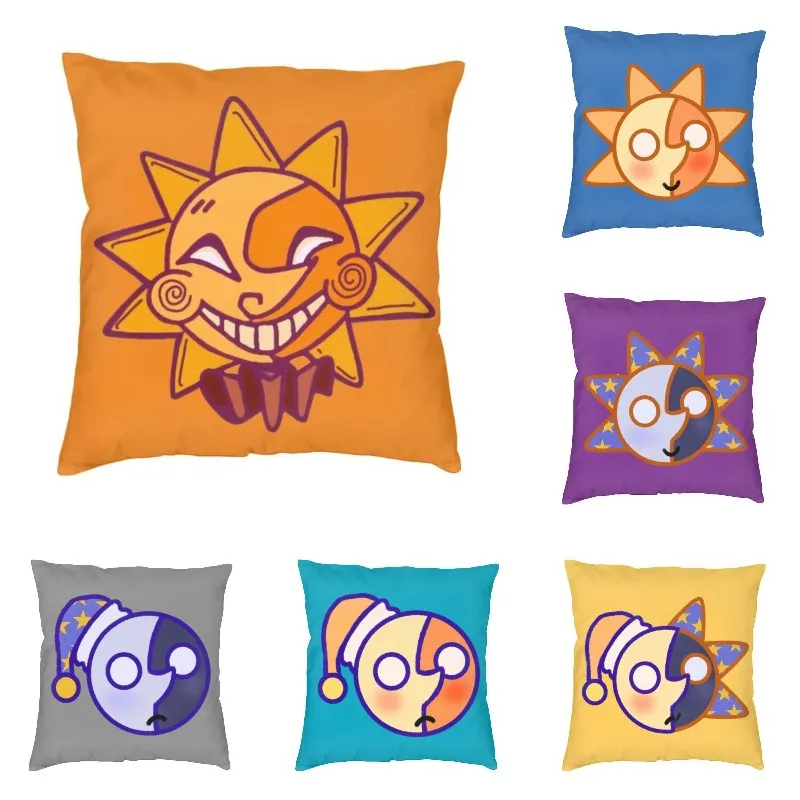 FNAF Security Breach SunDrop And MoonDrop Throw Pillow Covers Decoracion Sofa Chair Cushion Cover Creative Cartoon Pillowcase