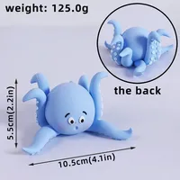 Ocean World Theme Cake Decoration Cartoon Octopus Whale Devil Fish Turtle Coral Cupcake Topper Happy Kids Birthday Party Decor
