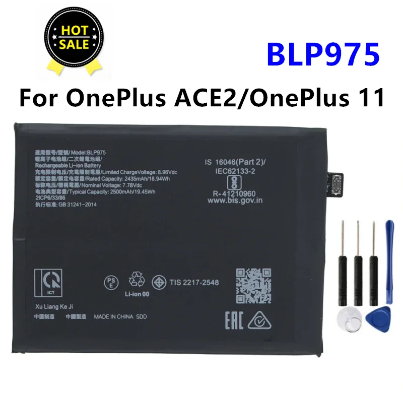 New BLP975 Replacement Battery For One plus ACE2/One plus 11 Mobile Phone Batteries+Free Tools