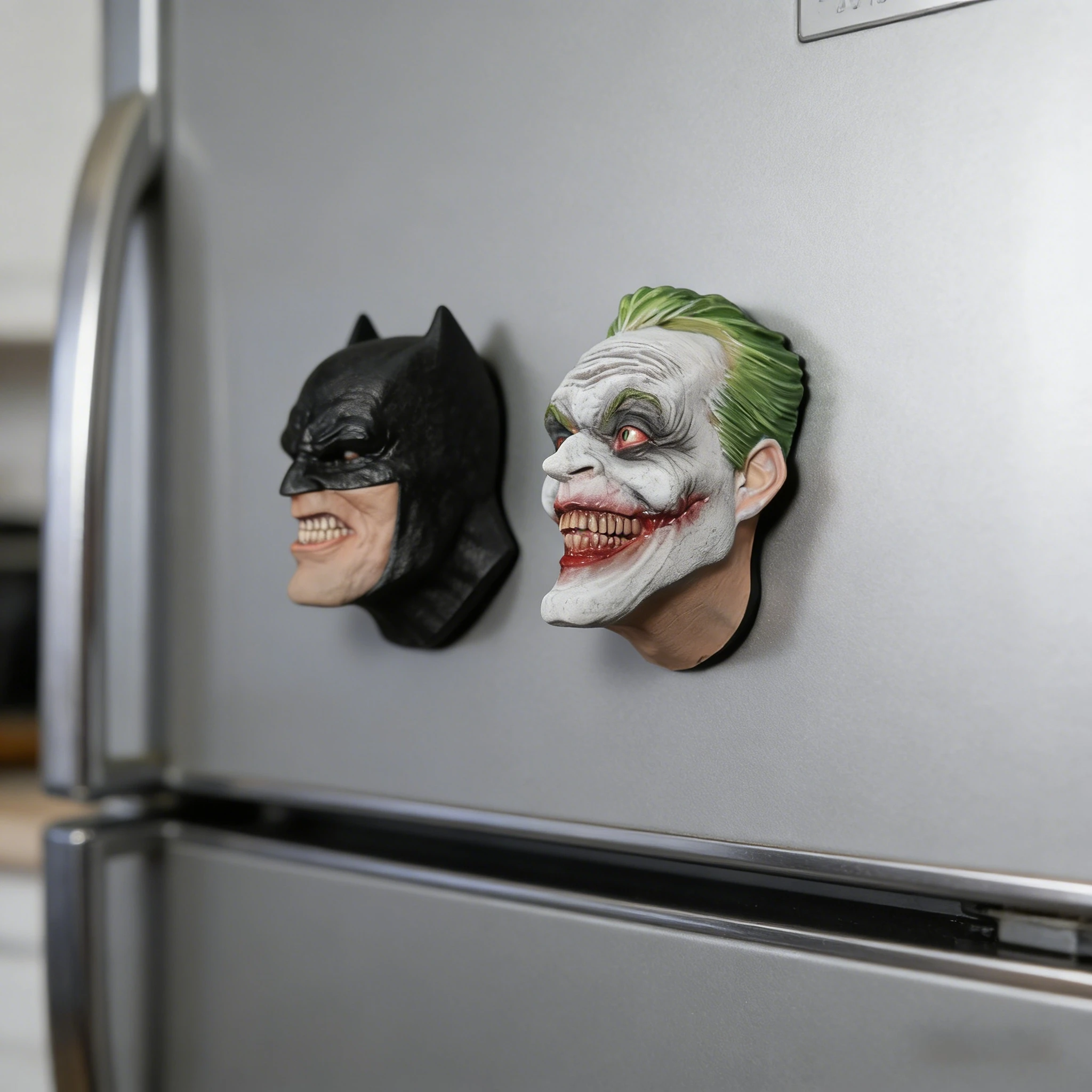 

Новая 3D-скульптура головы Джокера в масштабе 1/4 с изысканной детализацией лица, мини-фигурка GK Chibi, магнит на холодильник, коллекционная фигурка ручной работы