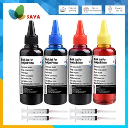 Saya Dye Ink Refill kit for EPSON Printers Premium 100ML BK C M Y 4 Color, Ciss Ink, printer ink Cartridges Tank Fast shipping