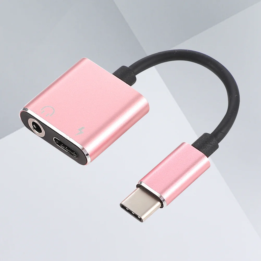 Аудиоадаптер USB типа C на 35 мм Кабель 2 в 1 Type-C на 35 мм Разъем Стерео наушники Микрофонный адаптер Aux Конвертер Зарядный адаптер