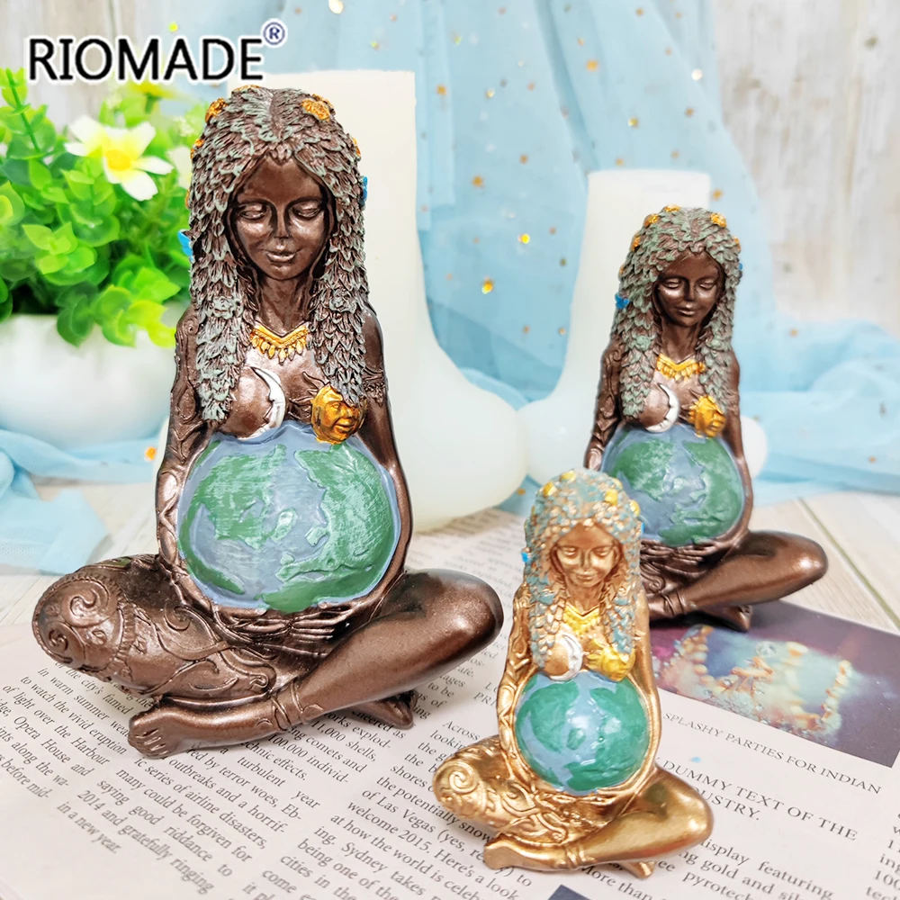 Mother Earth Silicone Mold 3D Gaia Goddess Model DIY Handmade Candle Wax Gypsum Epoxy Resin Aromatherapy Clays Making Mould