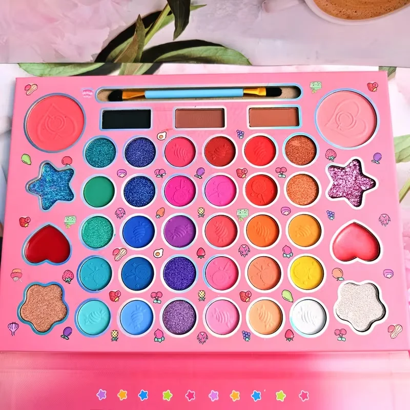 クリスマス 41 色アイシャドウプレートシマーマットスパンコールアイシャドウカラフルなステージボール専用ネオンアイシャドウパレットメイクアップ