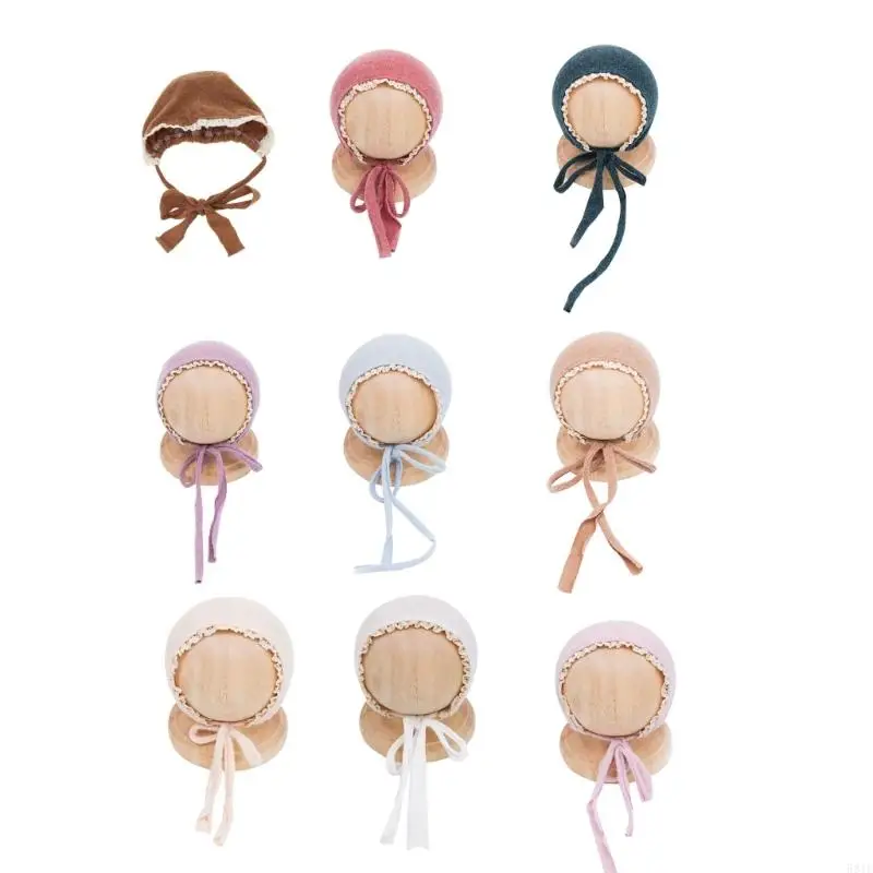 

581F Baby Photography Props Hat Newborn Baby Girl Bonnet Photo Outfits Hat for Infant