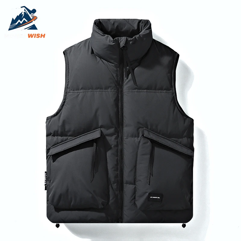 MONEYWISH سترة قطنية للرجال 2025 جديد 90% بطة بيضاء أسفل سميكة مكافحة البرد الدافئة الكتف الملابس في الهواء الطلق سترة شتوية غير رسمية