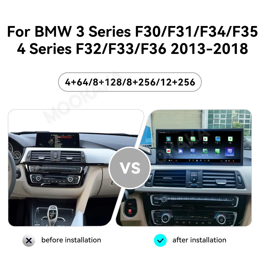 12.3 Inch Screen Car Radio For BMW 3 Series F30 31 34 35 4 Series F32 33 36 2013-2018 Android GPS Navi Multimedia Video Stereo