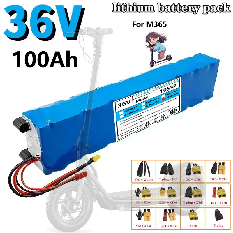 

Expédition 10S3P 36V 100000mAh 36v batterie de Scooter électrique 18650 Lithium M365 Scooter électrique 36v batterie Scooter