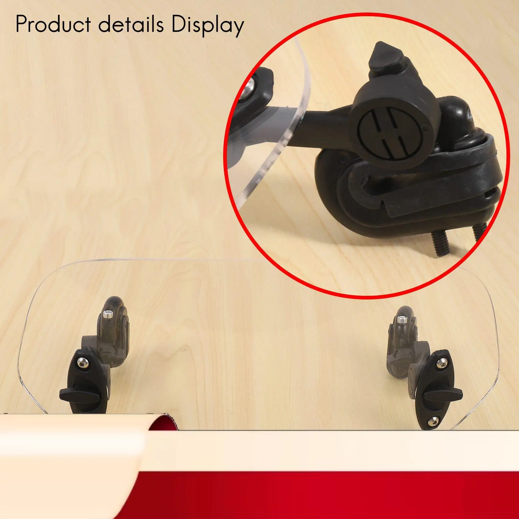 

Motorcycle Windshield Extension - Universal Adjustable Clip-On Windscreen Extender- For Honda Suzuki Kawasaki Yamaha-N32R